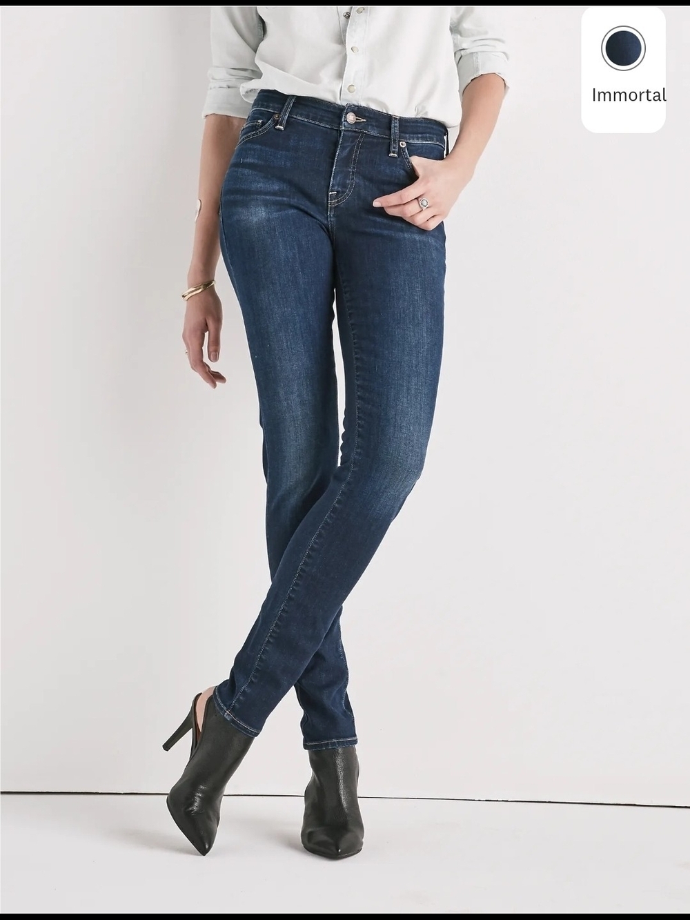 Lucky Brand Hayden Dark Blue Mid Rise Skinny Jeans 31R